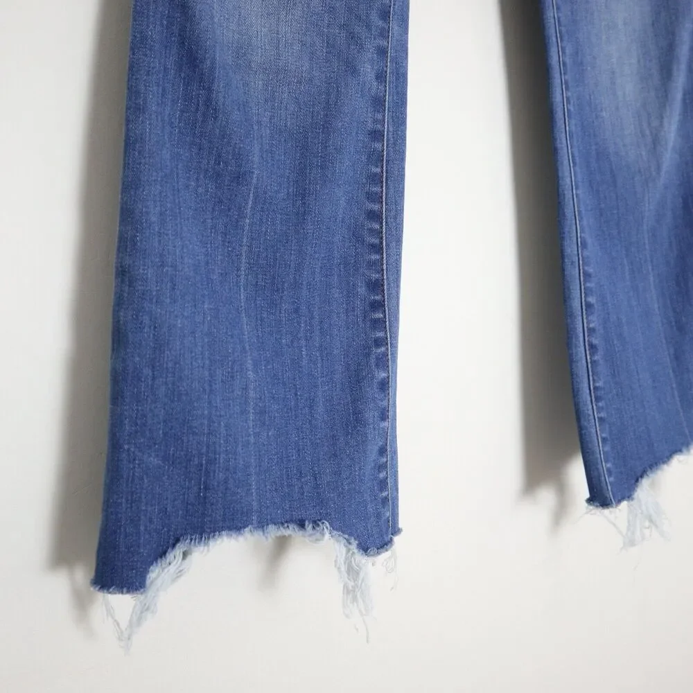 Madewell Size 23 Cali Demi-Boot Jeans Destructed-Hem Edition Style H5900 - Picture 7 of 11